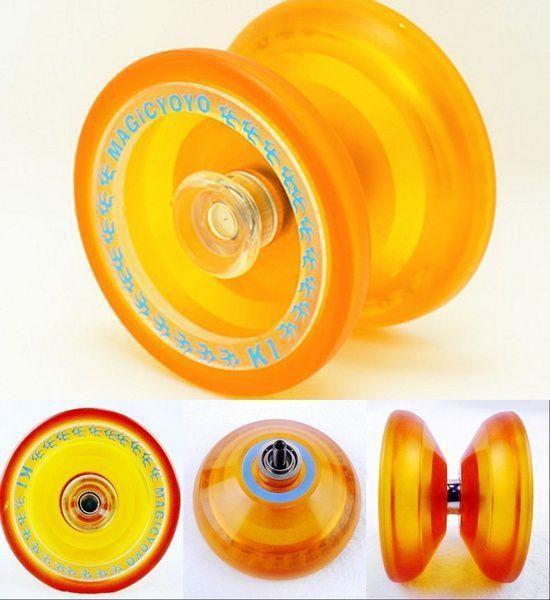 Yoyo Profissional Magic K1 Laranja Rolamento Concavo + 10 cordas